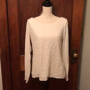 Women’s lace overlay shirt